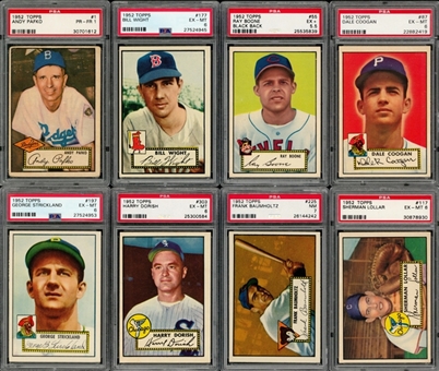 1952 Topps "Low Numbers" PSA-Graded Collection (79 Different) Including Hall of Famers 